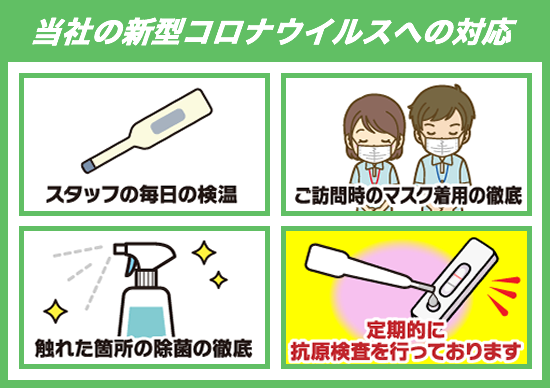 当社の新型コロナウイルスへの対応